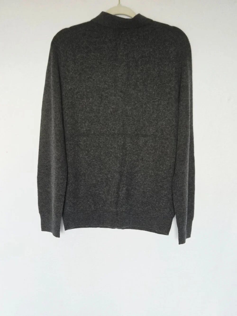 NWoT J.Crew 100% Goats Cashmere Cozy Soft Ribbed Sweater-Polo Grey #CM304